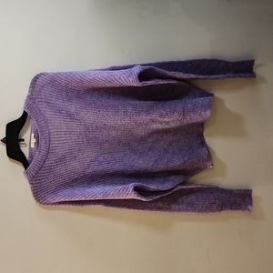 La Miel Open Crisscross Back Purple Sweater, Size SMALL